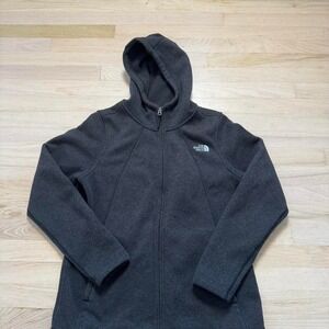 The North Face Womens Crescent Full Zip Hoodie Jacket Womens Large Dark Gray